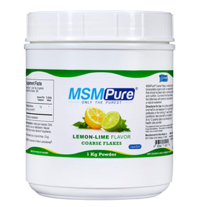 KALA HEALTH MSM Pure Poudre de MSM Saveur Citron Lime 1 kg vue de face