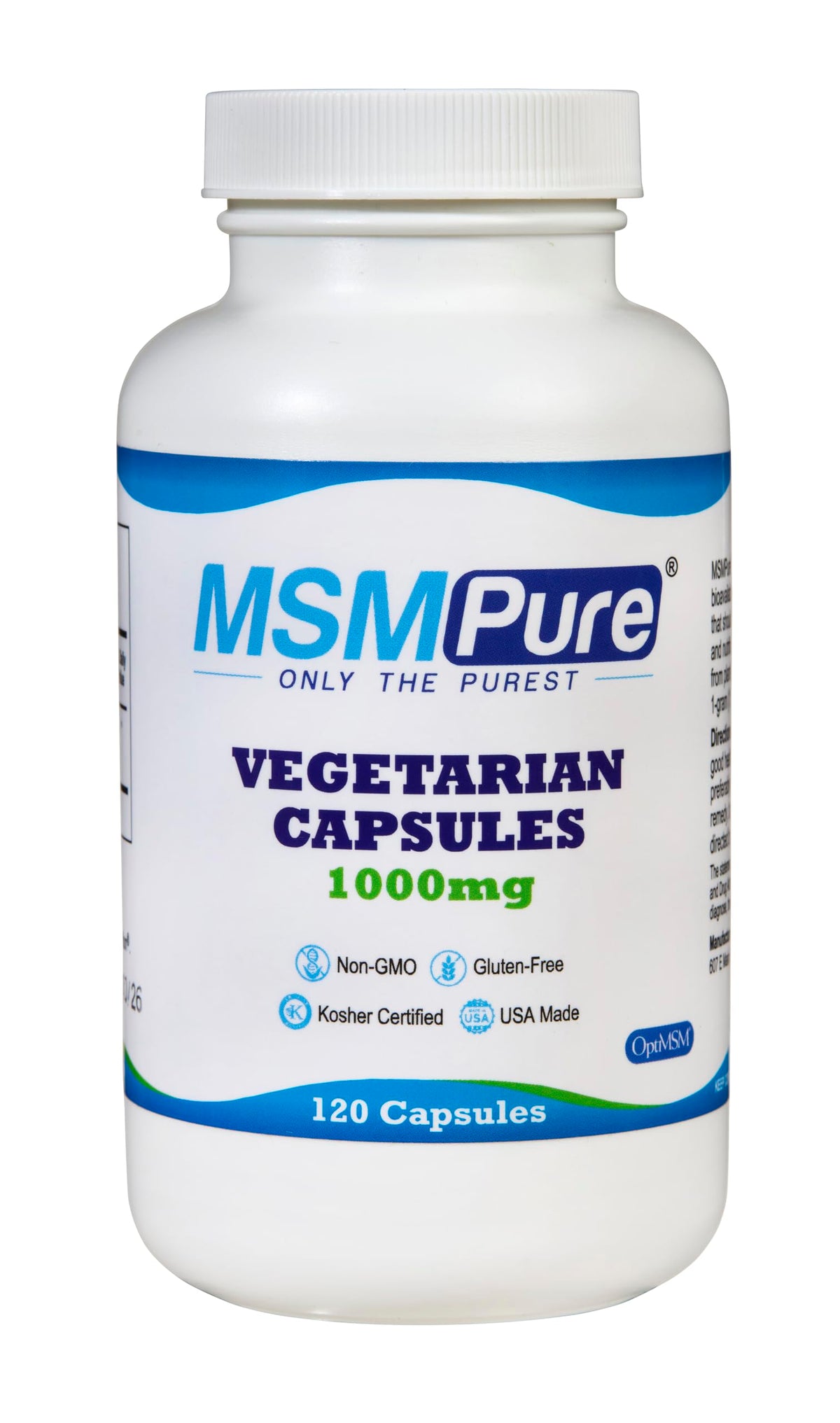 KALA HEALTH MSMPure 1000mg Capsules Végétariennes boîte avant