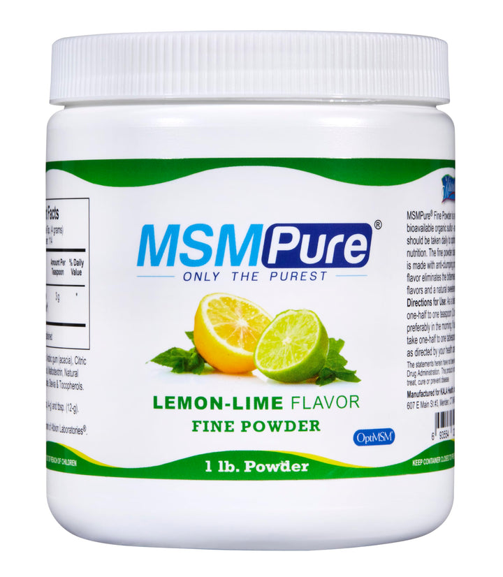 KALA HEALTH MSMPure Poudre de MSM Citron Vert 544g vue de face