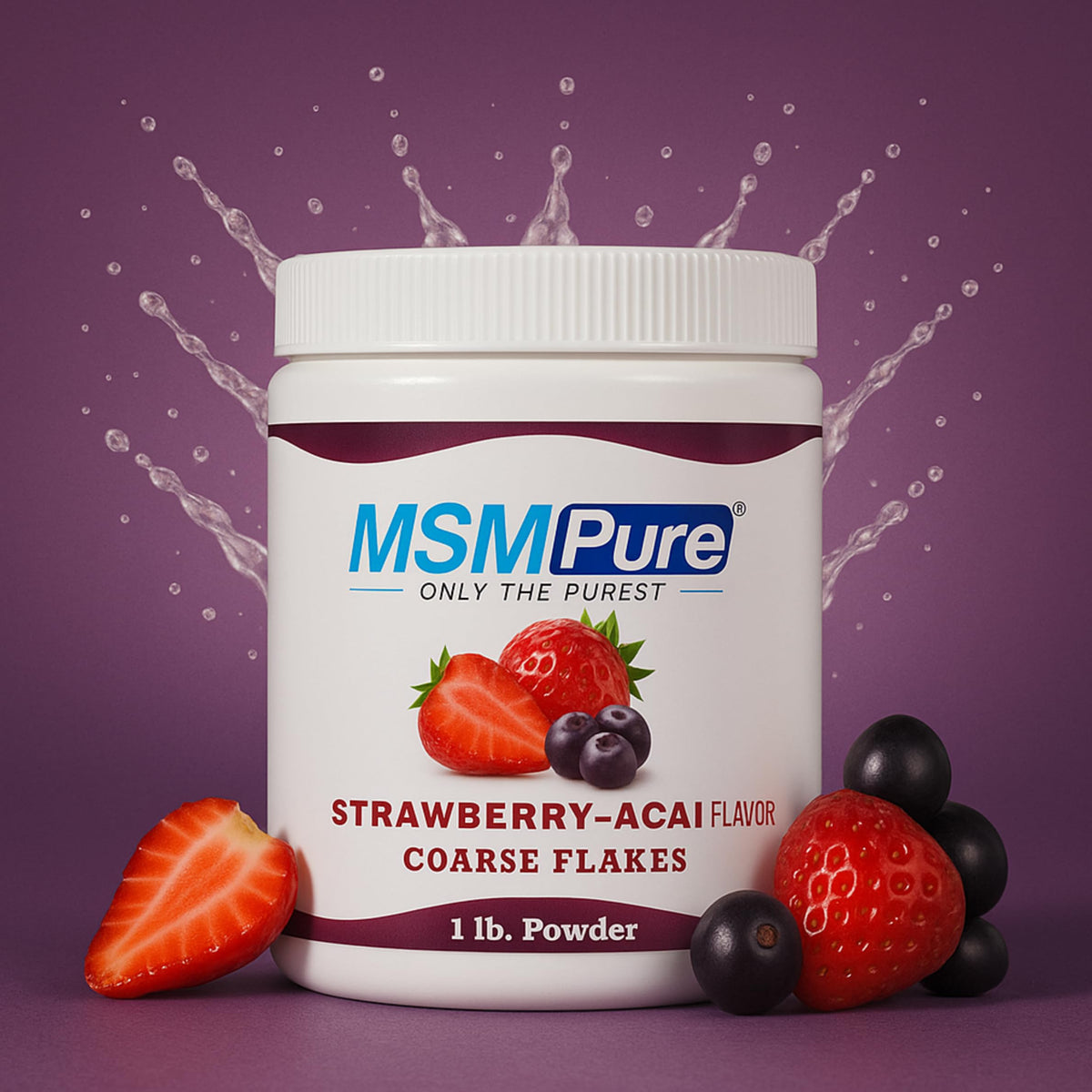 KALA HEALTH MSMPure Poudre de MSM Fraise Açaï 340g vue arrière