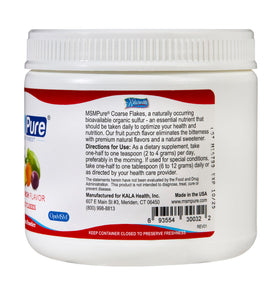 KALA HEALTH MSMPure Poudre MSM Flocons étiquette et ingrédients