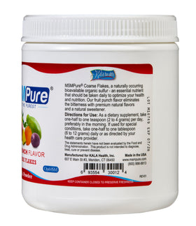 KALA HEALTH Poudre de MSM Fruit Punch 508g arrière