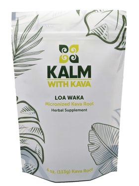 KALM Kava Micronisé 125g en sachet avec étiquette claire