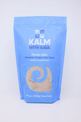 KALM Pouni Ono Kava 458g packaging front view