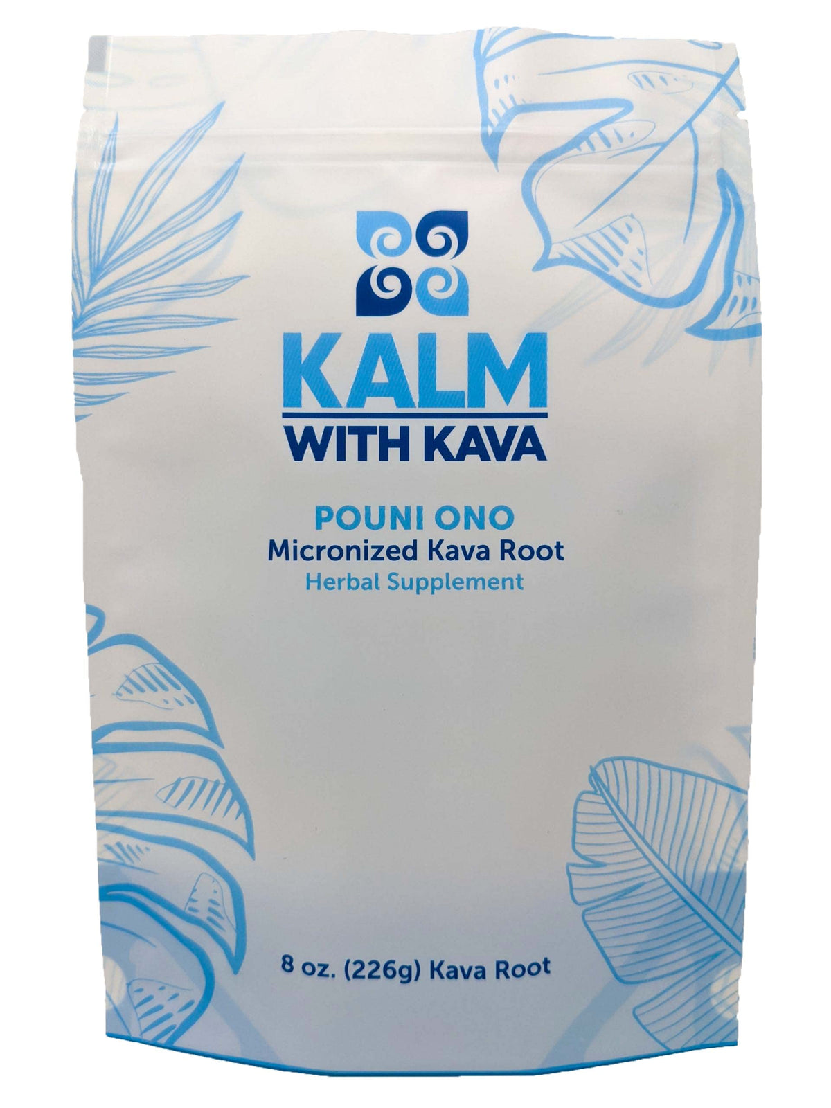 KALM Pouni Ono Kava Micronisé 227g vue de face avec emballage