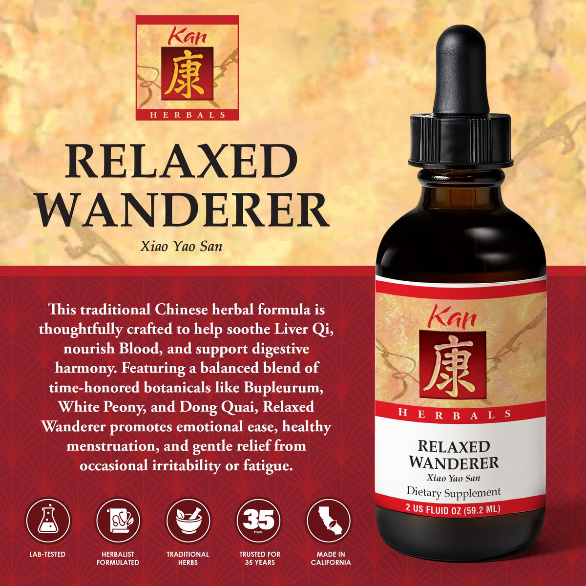 Kan Herb daily wellness Wanderer 60 ml extrait liquide avec étiquette