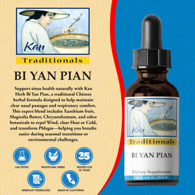 Kan Herbs Bi Yan Pian 30 ml extrait liquide avec étiquette