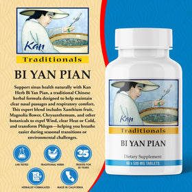 Kan Herbs Bi Yan Pian emballage avec informations