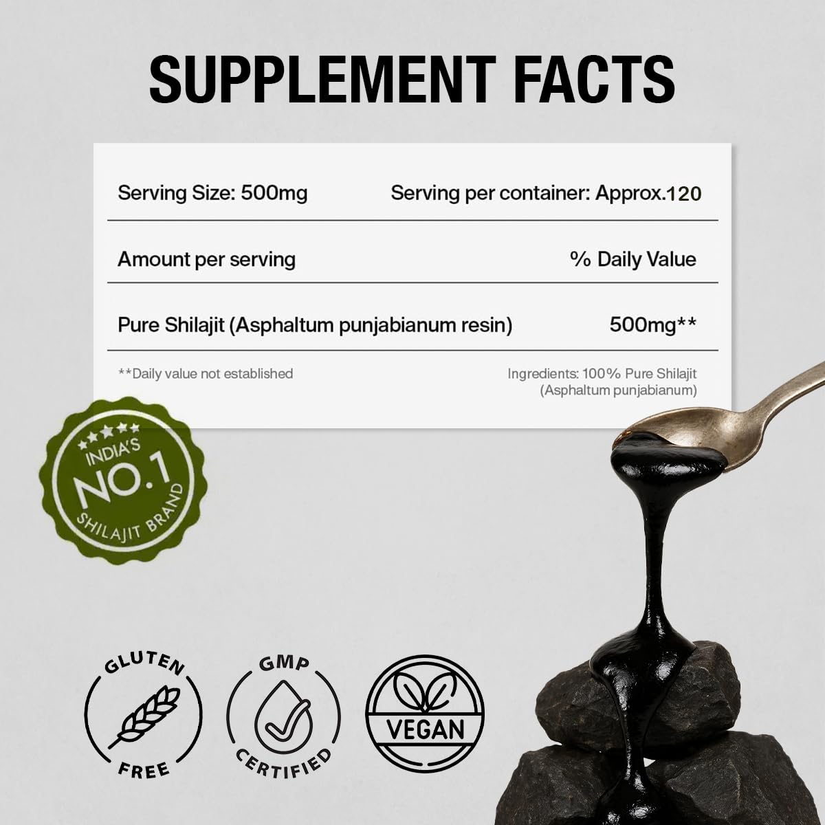 Kapiva Résine de Shilajit Himalayen 30g x 2 en contexte naturel