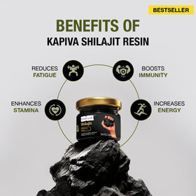 Kapiva Résine de Shilajit Himalayen 30g x 2 en utilisation