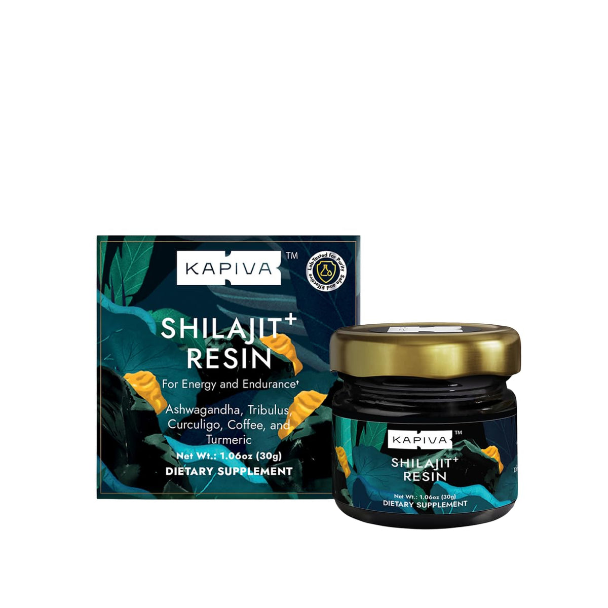 Kapiva Résine de Shilajit Himalayen 500mg vue de face