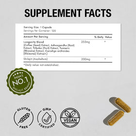 Kapiva Shilajit Himalayen Bio capsules avec une cuillère