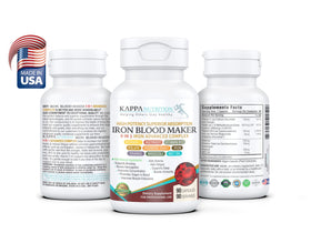 KAPPA NUTRITION Complexe de Fer 26mg 9 en 1, capsules à l'intérieur du flacon
