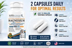 KAPPA NUTRITION Magnésium 4-en-1 280mg capsules sur table