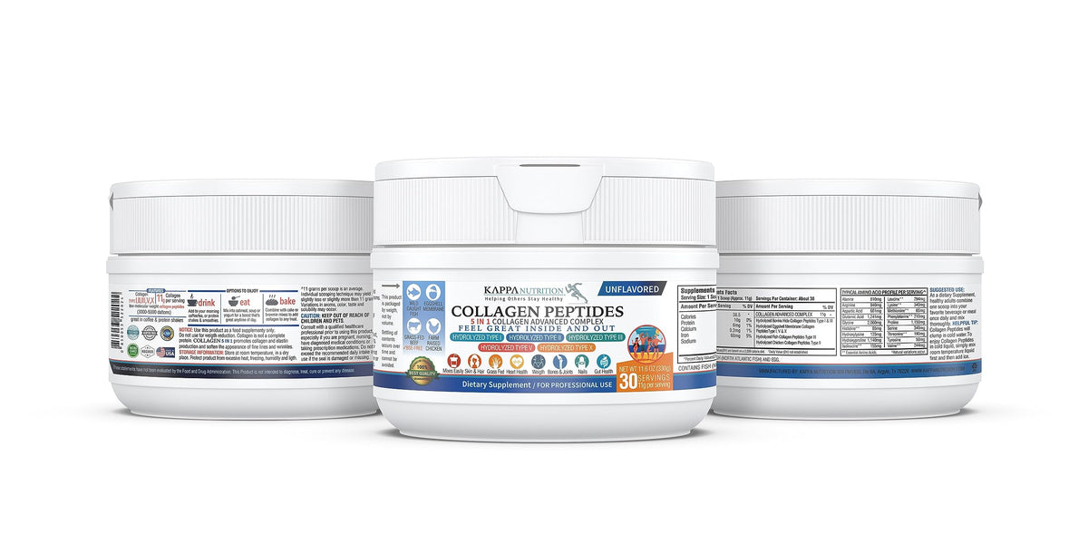 KAPPA NUTRITION Poudre de Collagène Peptides 5 en 1 dans un smoothie