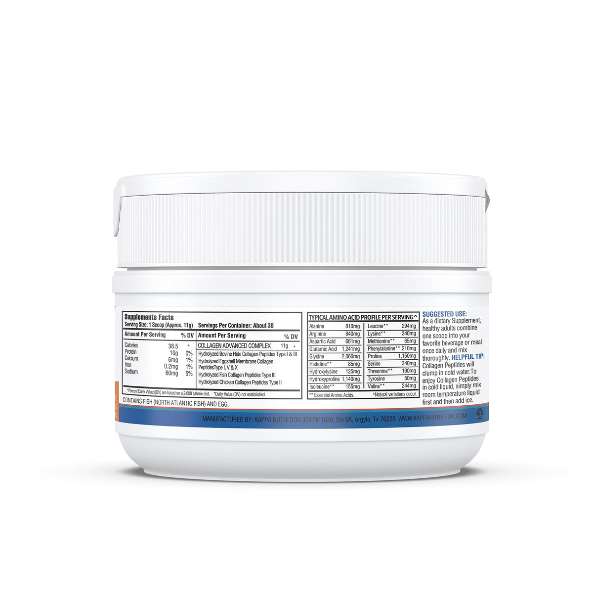 KAPPA NUTRITION Poudre de Collagène Peptides 5 en 1 packaging