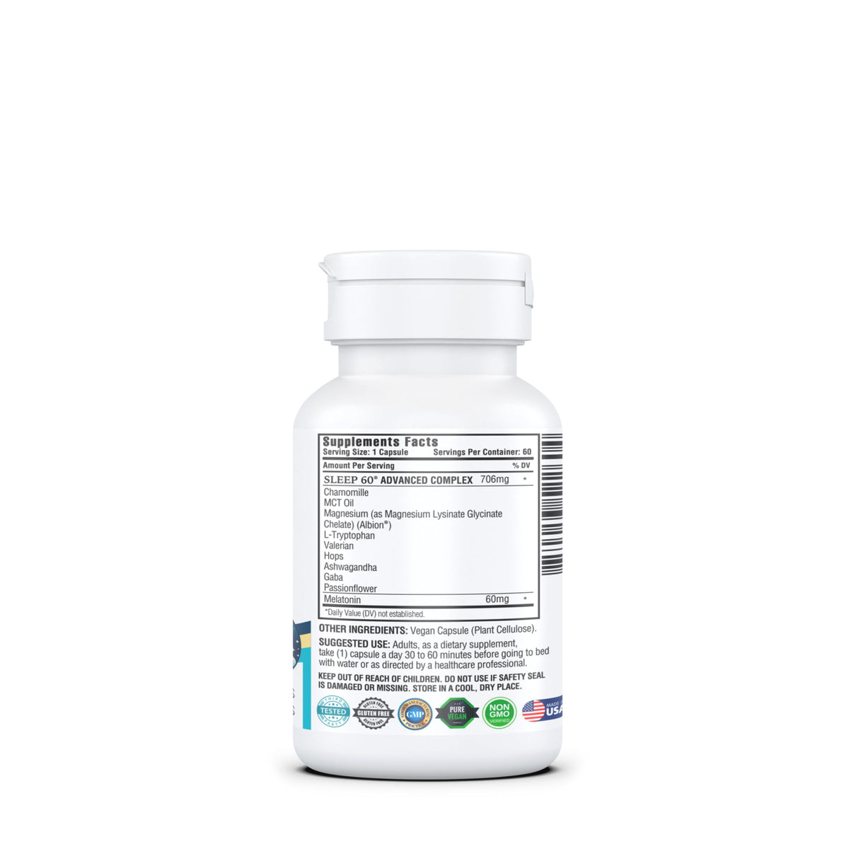 KAPPA NUTRITION Sleep 60 capsules sur une table de nuit