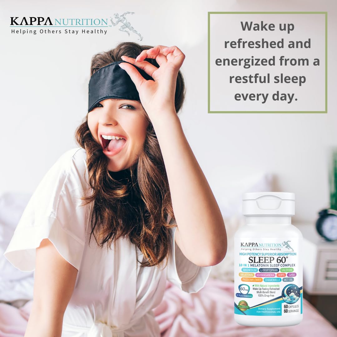 KAPPA NUTRITION Sleep 60 flacon ouvert avec capsules