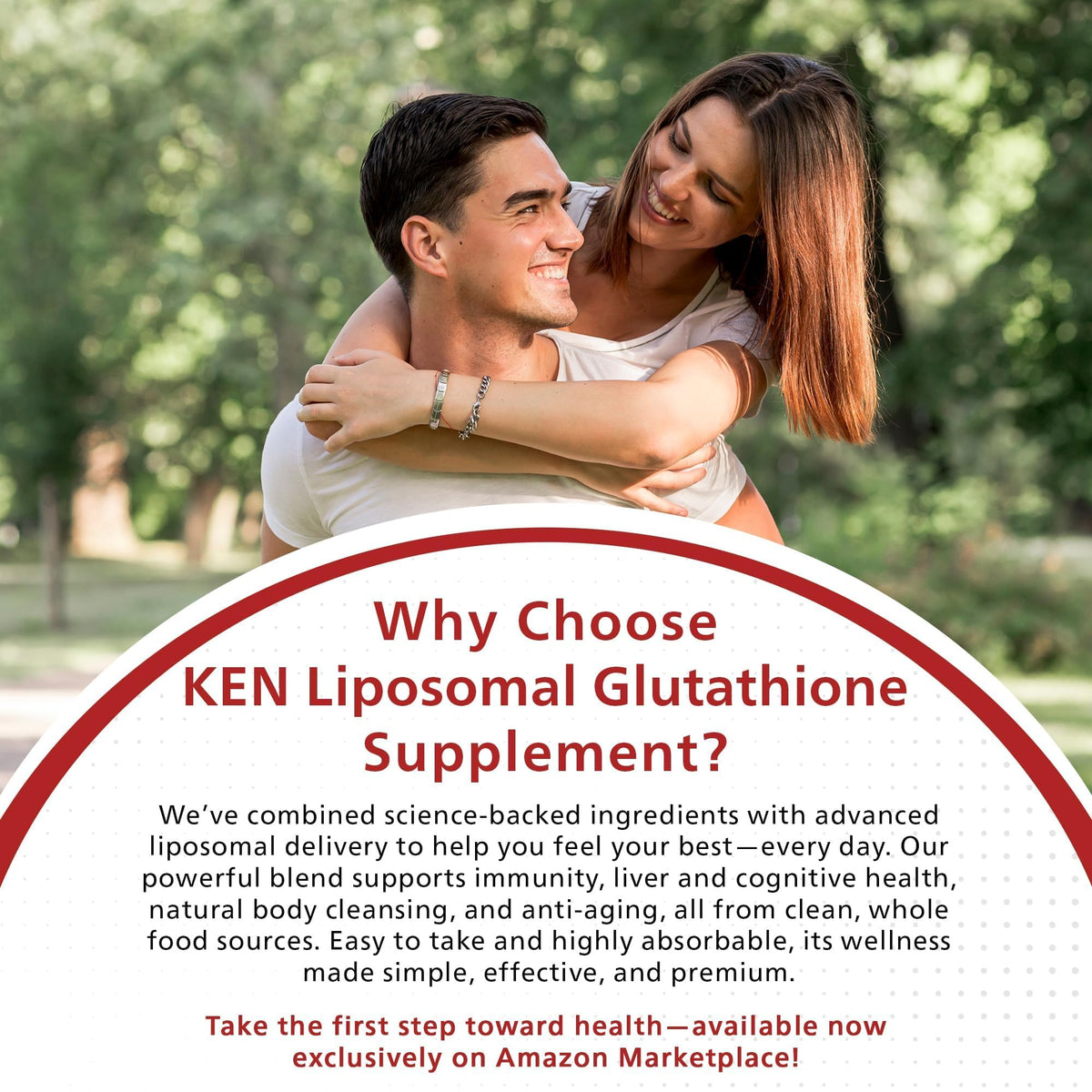 Kapsules de glutathion KEN sur une surface en marbre