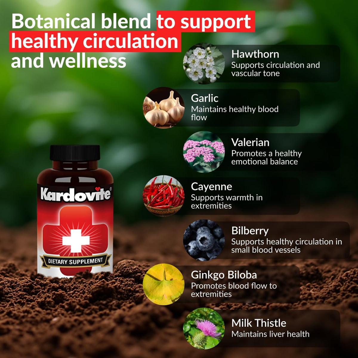 Kardovite Capsules de Soutien Circulatoire 180s vue arrière