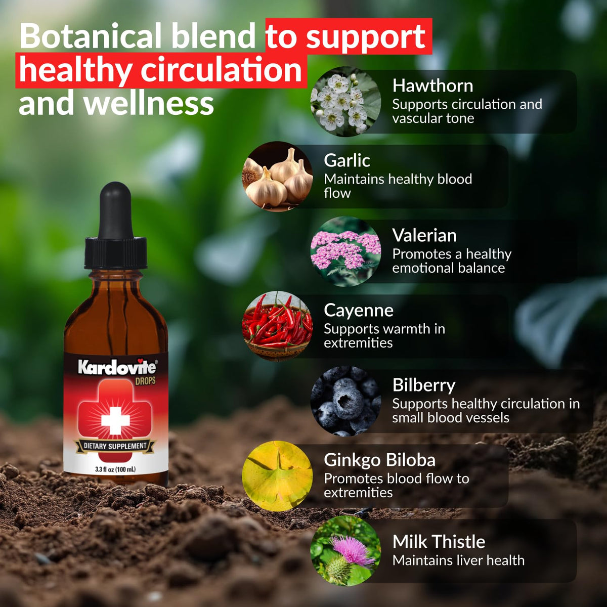 Kardovite Complément Alimentaire Circulation 100ml étiquette