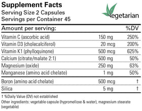 Karuna CalGuard 90 capsules végétariennes avec étiquettes détaillées