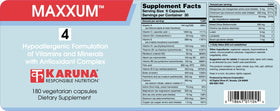 Karuna MAXXUM 4 gélules végétariennes 180 capsules emballage