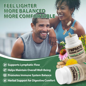 Kaseano Complément Alimentaire Drainage Lymphatique 60 Capsules sur une table