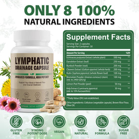 Kaseano Complément Alimentaire Drainage Lymphatique 60 Capsules vue de dos