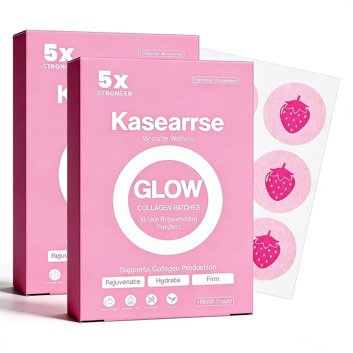 Kasearrse patches de collagène vegan 60 patches en emballage