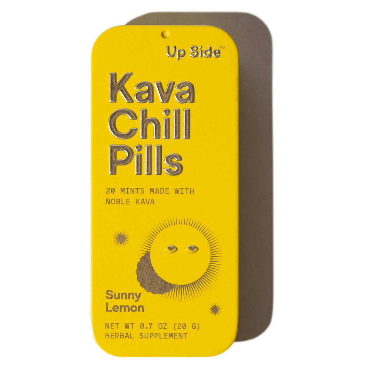 Kava Chill Pills d'Up Side boîte de 20 pastilles au citron