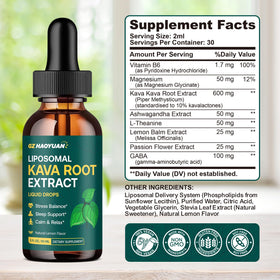 Kava Kava Liquide GZ HAOYUAN 600 mg 2 Fl Oz avec ingrédients listés