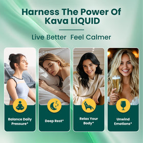 Kava Kava Liquide GZ HAOYUAN 600 mg 2 Fl Oz sur fond blanc