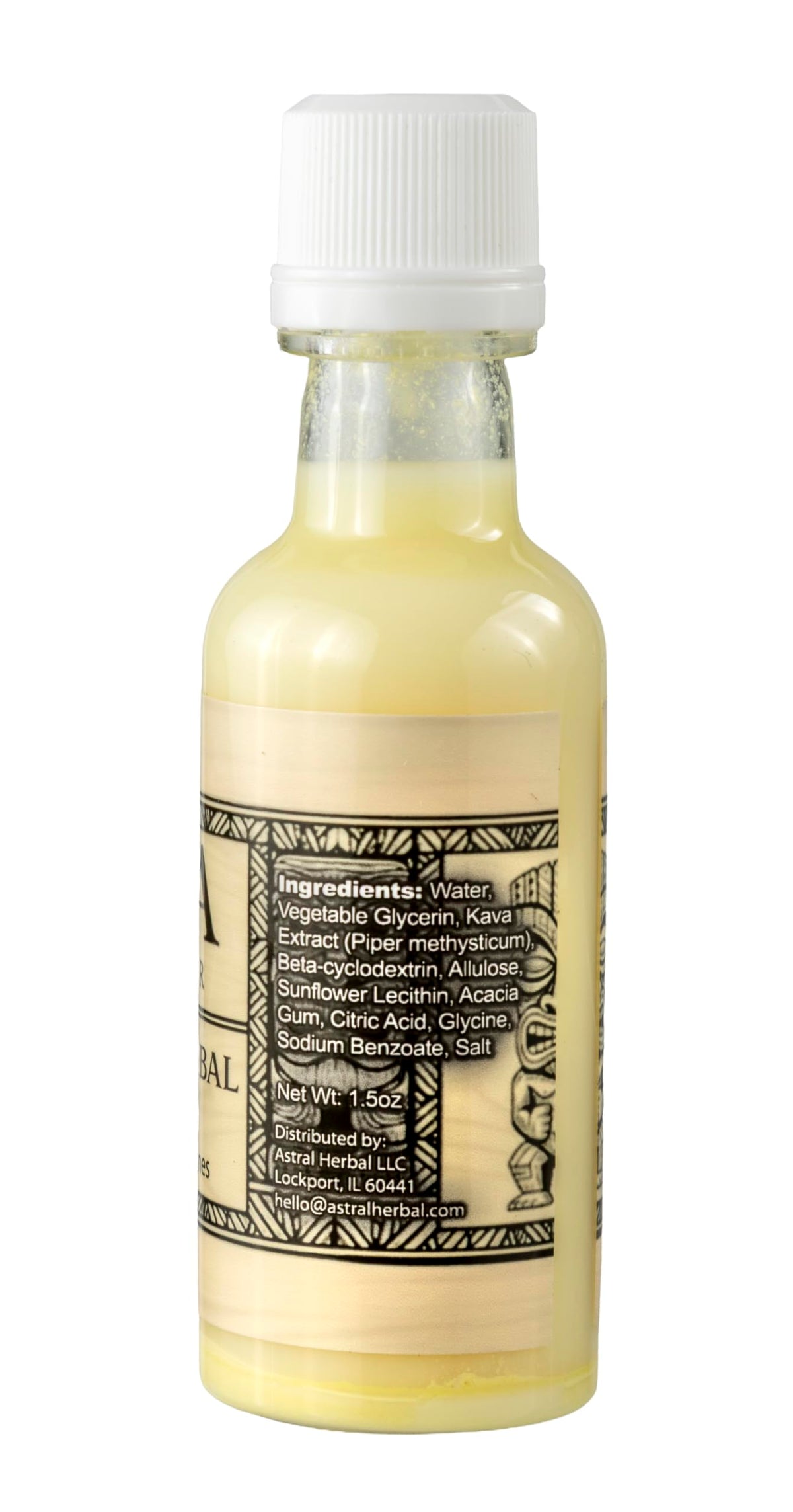 Kava Spirit Elixir Astral Herbal avec ingrédients visibles