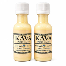 Kava Spirit Elixir Astral Herbal en utilisation dans un mocktail
