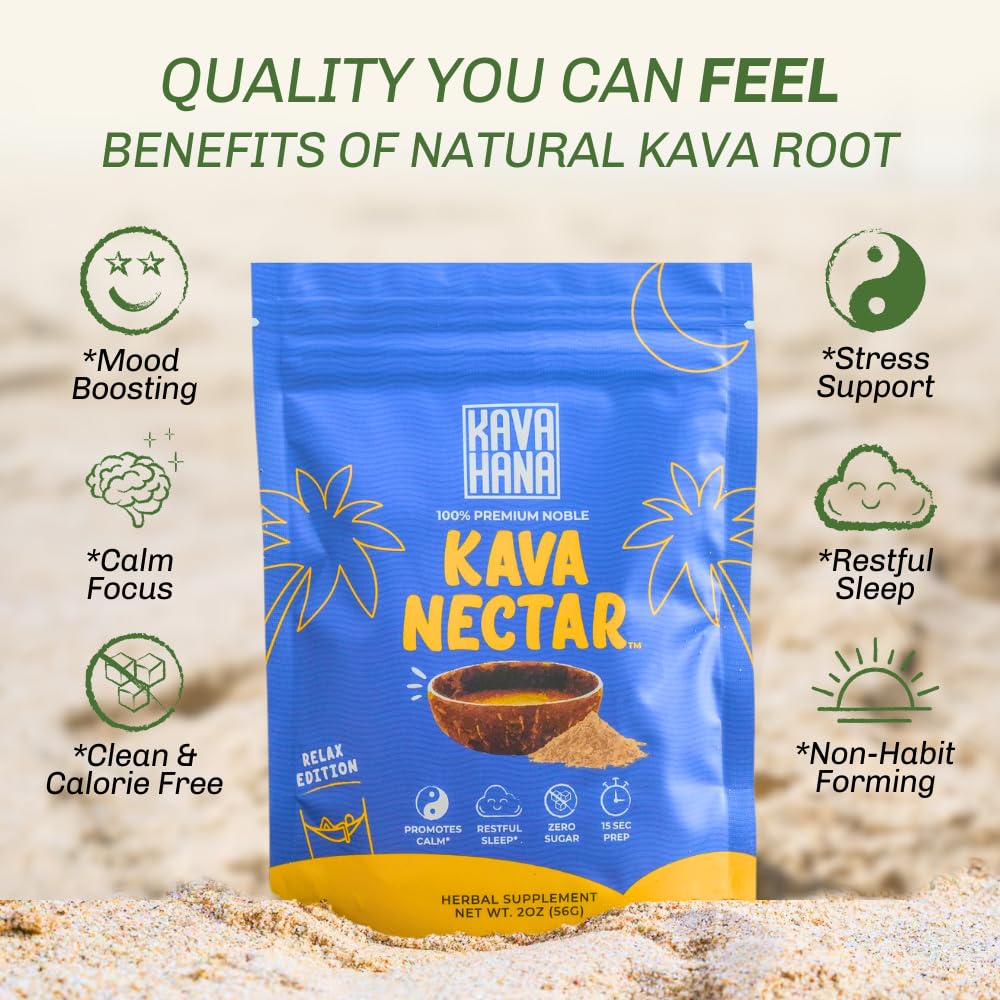 Kavahana Kava Nectar Poudre Édition Noble 68g cuillère de poudre