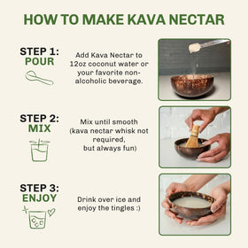 Kavahana Kava Nectar Poudre Édition Noble 68g sur table
