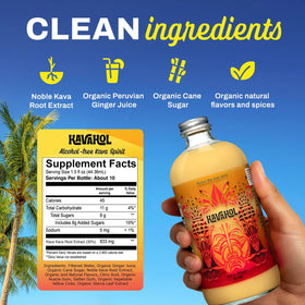 Kavahol Boisson Kava Non-Alcoolisée 16 fl oz vue de dos