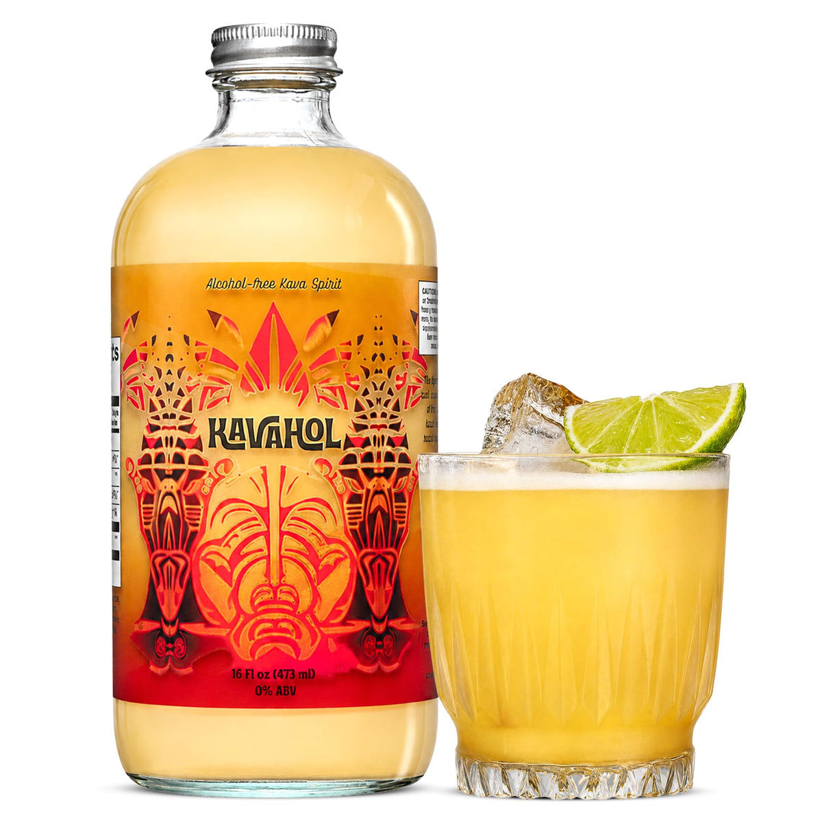 Kavahol Boisson Kava Non-Alcoolisée 16 fl oz vue de face