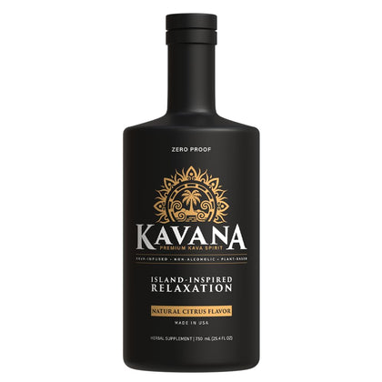Kavana Kava Spirit 25 Oz bouteille vue de face avec étiquette