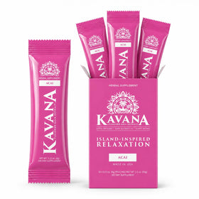 Kavana Mélange Instantané de Kava paquet avant avec saveur acai