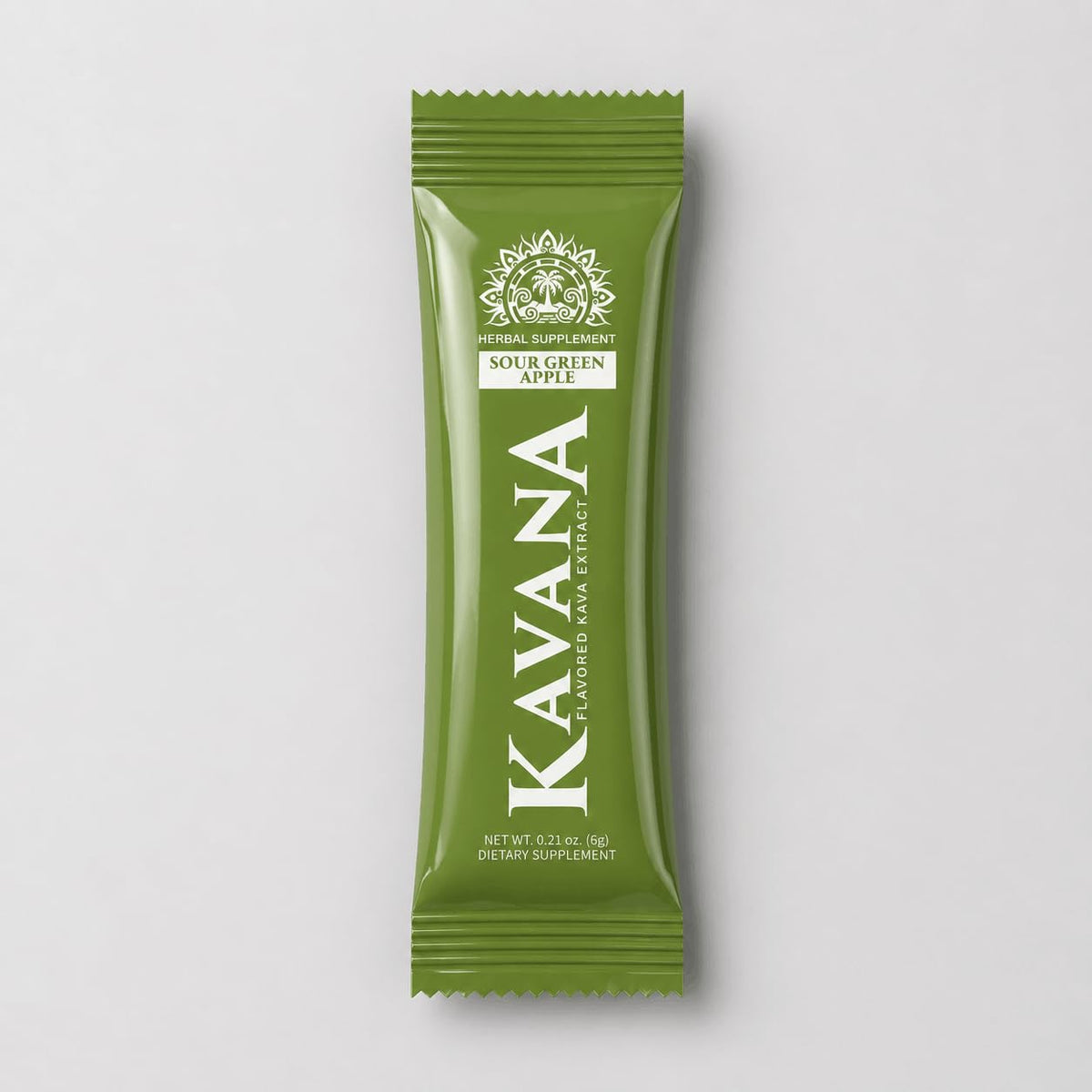 Kavana Mélange Instantané de Kava Pomme Verte en préparation dans un verre