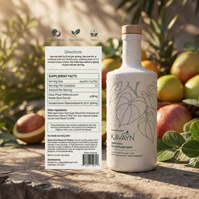 Kavayn boisson spiritueuse non-alcoolisée 750 ml avec des verres