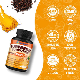 Kavguine complément alimentaire curcuma 1650mg avec ingrédients naturels