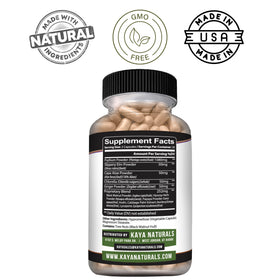 Kaya Naturals Capsules de Psyllium, vue de côté