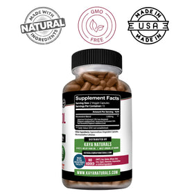 Kaya Naturals capsules de resvératrol 30 végétariennes avec emballage