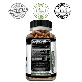 Kaya Naturals Complément Alimentaire au Chardon-Marie 60 capsules, étiquette détaillée