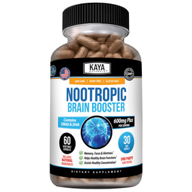 Kaya Naturals Complément Alimentaire pour le Cerveau 60 Capsules vue de face