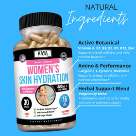 Kaya Naturals Complément Hydratation Femme vue latérale