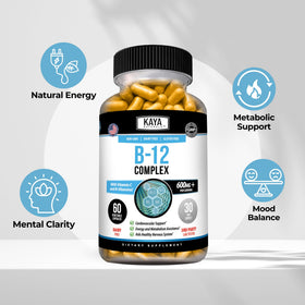 Kaya Naturals Complexe B-12 Multivitamines arrière de l'emballage